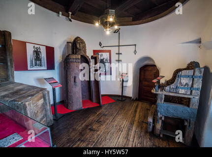 Virgin of Nuremberg torture device in Bran Castle, Romania, so called ...