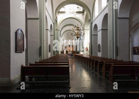 Interior of the Pancratiuskerk, St. Pancras Church, Roman Catholic church in Heerlen, Limburg, Netherlands. Stock Photo