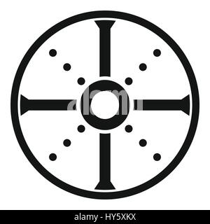 simple metal round shield isolated 3d illustration Stock Photo: 106602269 - Alamy