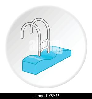 Pool with stairs icon, cartoon style Stock Vector Image & Art - Alamy
