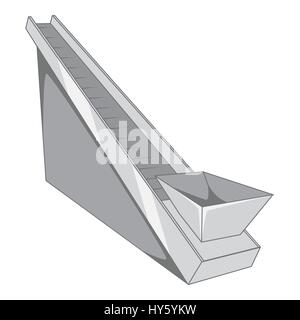 Conveyor machine icon, gray monochrome style Stock Vector