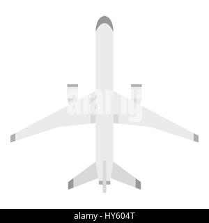 Big plane icon, flat style Stock Vector