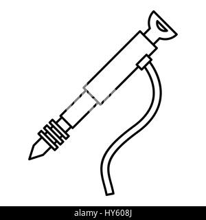 Jackhammer icon, outline style Stock Vector