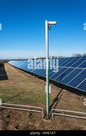 Photovoltaic power plant in the Czech Republic. Environmentally-friendly production of electricity. Modern technology Stock Photo