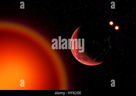 Exoplanet Proxima Centauri B , Orbiting The Red Dwarf Star Proxima ...