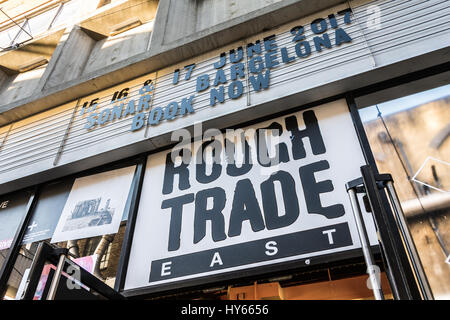 Entrance to Rough Trade East, Brick Lane, London, UK Stock Photo
