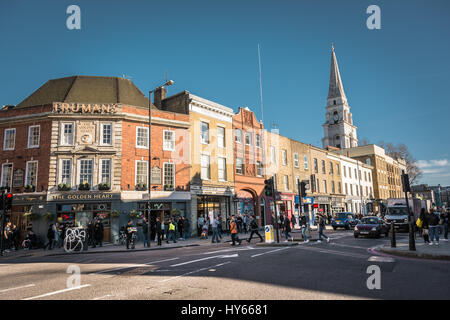 Commercial Street in Spitalfields in the East End of London, England, UK Stock Photo