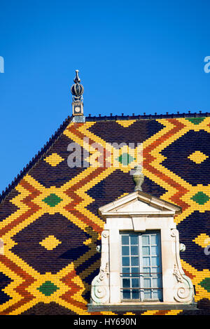 The Hospices de Beaune, hospital from 1443. Also called Hotel-Dieu Stock Photo