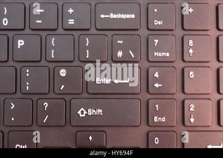 close up of enter and shift keys Stock Photo