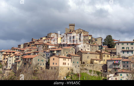 panoramic view of the medieval town Arcidosso, Grosseto province, tuscany, italy Stock Photo