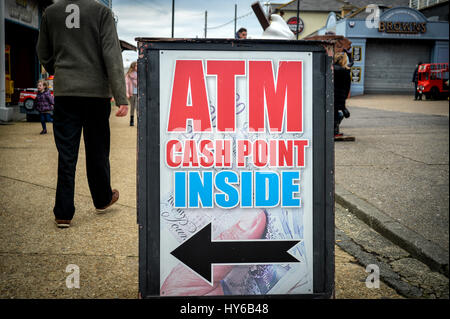 Sign for ATM cash machine Stock Photo