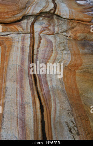 natural texture and pattern on the rock weathered by sea water, wind and see breeze, Stock Photo