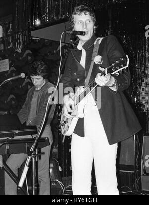 British power pop group The Boyfriends pose before a live performance ...