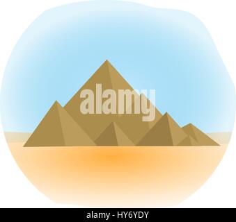 Mountain icon, flat, cartoon style. Jewish religious holiday Shavuot, Mount Sinai concept. Isolated on white background. Vector illustration, clip-art. Stock Vector