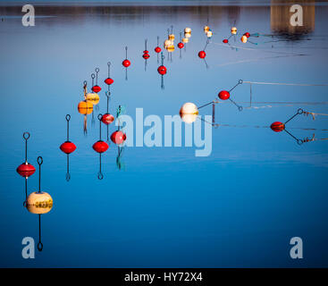 Buoys in Karlskona, Sweden ..... Karlskrona is a locality and the seat of Karlskrona Municipality, Blekinge County, Sweden. Stock Photo