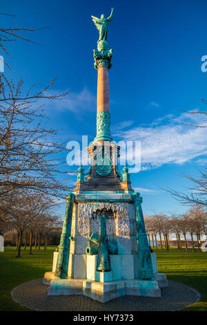 Langelinie (English: Long Line) is a pier, promenade and park in central Copenhagen, Denmark, and home of the statue of The Little Mermaid. Stock Photo