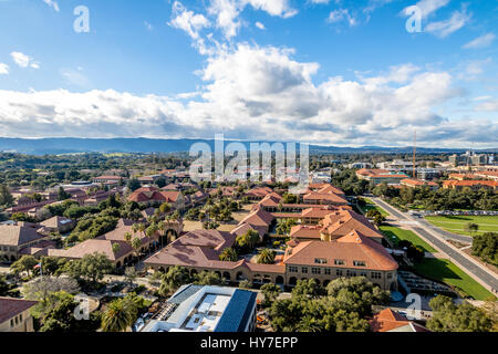 Aerial view of Stanford University Campus - Palo Alto, California, USA Stock Photo