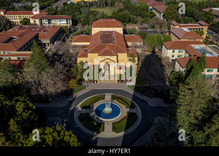 Aerial view of Stanford University Campus - Palo Alto, California, USA Stock Photo