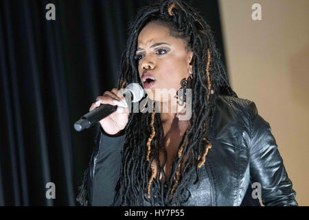 Philadelphia, Pennsylvania, USA. 1st Apr, 2017. R&B singer LEELA JAMES, performs at the WDAS Women of Excellence Award Luncheon held at the Sheraton Hotel in Philadelphia Pa It's theÂ 3rd Annual WDAS Women of Excellence Luncheon presentedÂ by Gwynedd Mercy University. Credit: Ricky Fitchett/ZUMA Wire/Alamy Live News