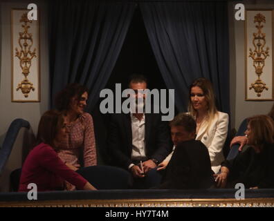 April 2, 2017 - The actor from Malaga Antonio Banderas accompanied by his girlfriend Nicole Kimpel attends the Pregon de Semana Santa de Malaga at the Cervantes Theater Credit: Fotos Lorenzo Carnero/ZUMA Wire/Alamy Live News Stock Photo