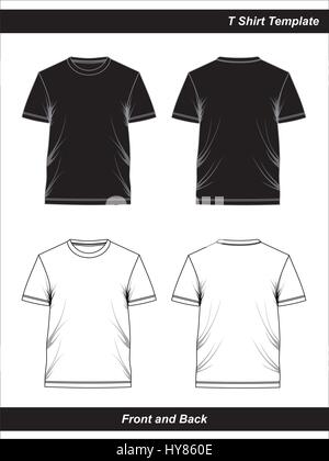 Blank white t-shirt template vector and t-shirt mock-up design Stock ...