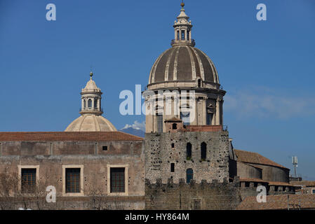 Dome, cathedral, Piazza Duomo, Catania, Sicily, Italy, Kuppel, Dom, Sizilien, Italien Stock Photo