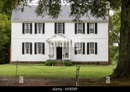 Manakin, Virginia.  Tuckahoe Plantation House, Built by William Randolph, a Boyhood Home of Thomas Jefferson. Stock Photo