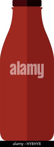icon illustrated bottle of tomato on white background in vector Stock Vector