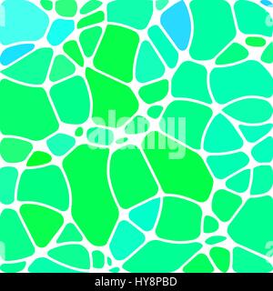 abstract vector stained-glass mosaic background - blue circles Stock Vector
