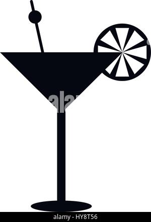cocktail icon illustrated on a white background in vector Stock Vector