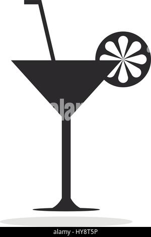 cocktail icon illustrated on a white background in vector Stock Vector