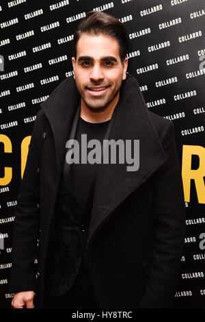 Celebs attend a party for the much anticipated launch of the new album by Collabro - Home at the Soho Sanctum Hotel, London  Featuring: Ranj Singh Where: London, United Kingdom When: 02 Mar 2017 Stock Photo