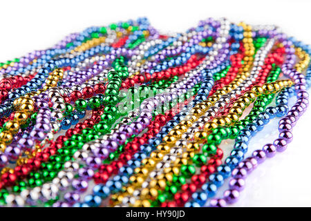Colorful beads necklaces for Mardi Gras in New Orleans USA Stock Photo