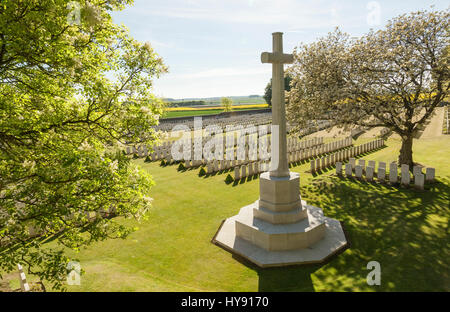 Canadian Cemetery No.2, Neuville-St.Vaast, France. Nearly 3,000, 1914-18 war casualties are commemorated in this site. Stock Photo