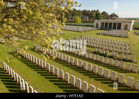 Canadian Cemetery No.2, Neuville-St.Vaast, France. Nearly 3,000, 1914-18 war casualties are commemorated in this site. Stock Photo