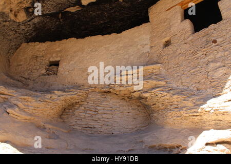 Mogollon Gila Cliff Dwellings National Monument, Silver City NM USA Stock Photo