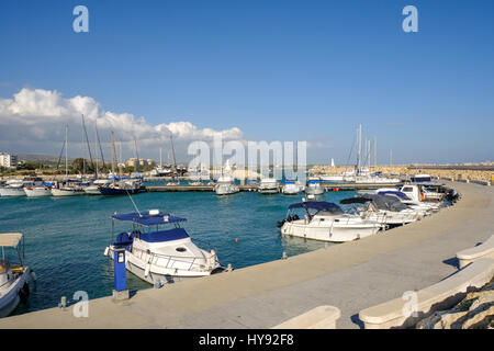 Marina at Zygi, a small fishing village in Cyprus Stock Photo