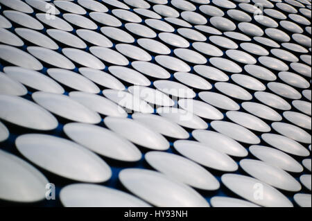 Abstract view of Selfridges at The Bullring Shopping Centre designed by Future Systems in Birmingham. Stock Photo