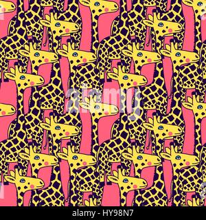 Giraffe in a cartoon style, is insulated on white background. easy to use. Stock Vector
