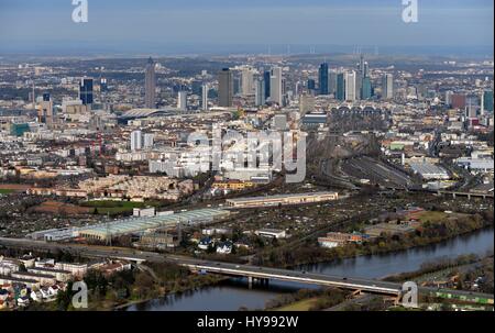 Aerial photography of Frankfurt  on March eleventh 2017 | usage worldwide Stock Photo