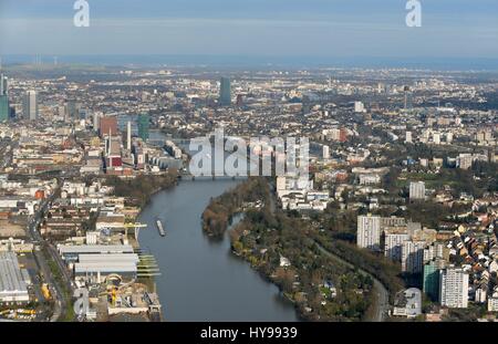 Aerial photography of Frankfurt  on March eleventh 2017 | usage worldwide Stock Photo