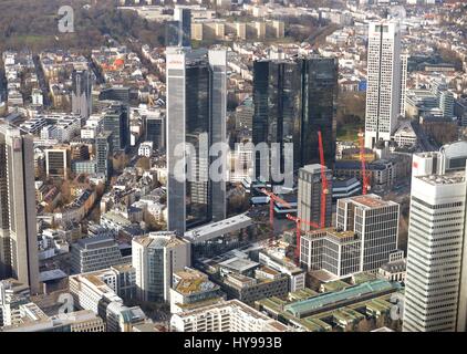 Aerial photography of Frankfurt city on March eleventh 2017 | usage worldwide Stock Photo