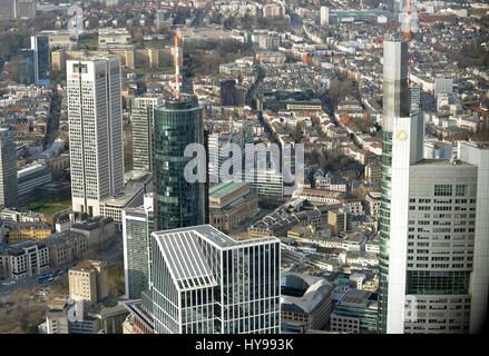 Aerial photography of Frankfurt city on March eleventh 2017 | usage worldwide Stock Photo