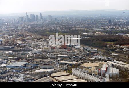 Aerial photography of Frankfurt on March eleventh 2017 | usage worldwide Stock Photo