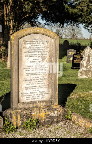 William Henry Fox Talbot's Grave Stock Photo