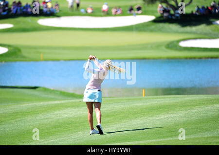 Rancho Mirage, California, USA. 2nd Apr, 2017. Charley Hull on the 6th hole during the final round of the ANA Inspiration at the Dinah Shore Tournament Course at Mission Hills Country Club in Rancho Mirage, California. John Green/CSM/Alamy Live News Stock Photo