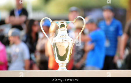Rancho Mirage, California, USA. 2nd Apr, 2017. the championship trophy during the final round of the ANA Inspiration at the Dinah Shore Tournament Course at Mission Hills Country Club in Rancho Mirage, California. John Green/CSM/Alamy Live News Stock Photo