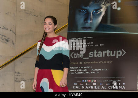 Italy. 03rd Apr, 2017. Photocall of 'the startup', a movie by Alessandro D' Alatri in Italy. Credit: Lucia Casone/Pacific Press/Alamy Live News Stock Photo