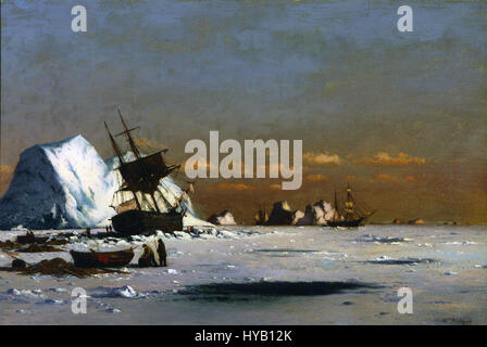 Waiting for the Thaw (Arctic Whaling Scene) by William Bradford Stock Photo
