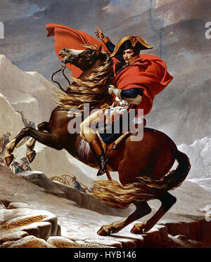 Jacques Louis David   Napoleon Crossing the Alps   Schloss Charlottenburg Stock Photo